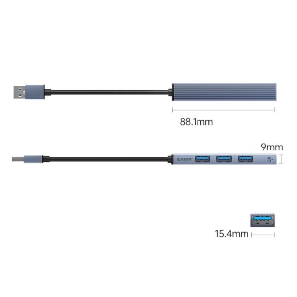 ORICO 4 Port USB Hub 15cm - Image 2