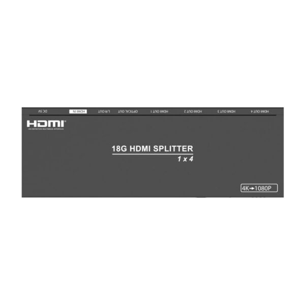 HDCVT 1x4 HDMI 2.0 Splitter with Scaler/Audio Extract EDID HDCP 2.2 - Image 4