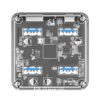ORICO 4 Port USB Hub Transparent 1M - Image 2