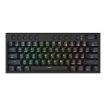 REDRAGON Horus Mini Pro 61Key Wireless Bluetooth Red Switch RGB Low Profile Gaming Mechanical Keyboard - Black