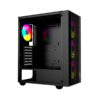 Raidmax V1000TBS ATX | Micro-ATX | Mini-ITX ARGB Mid-Tower Gaming Chassis - Black - Image 4