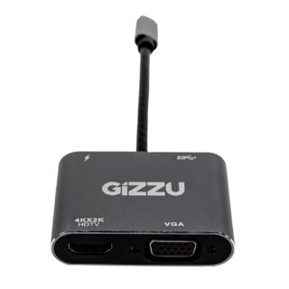 Gizzu 4-in-1 Type-C to HDMI/VGA/USB3.0 Hub