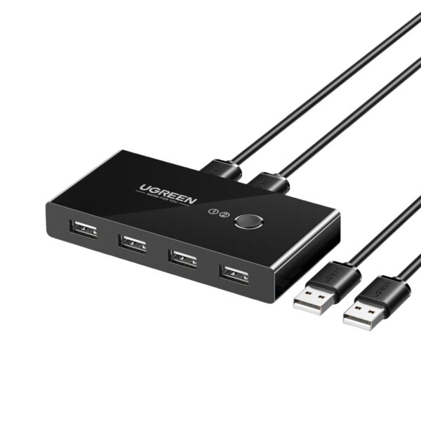UGREEN USB 2.0 4-Port Switch Box, with 1.5m USB Cables - Image 2