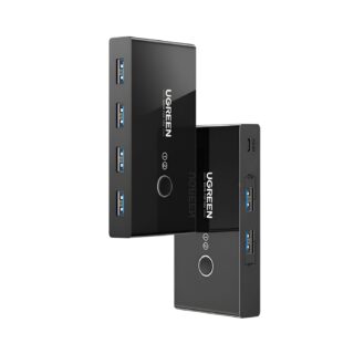 UGREEN USB 2.0 4-Port Switch Box, with 1.5m USB Cables